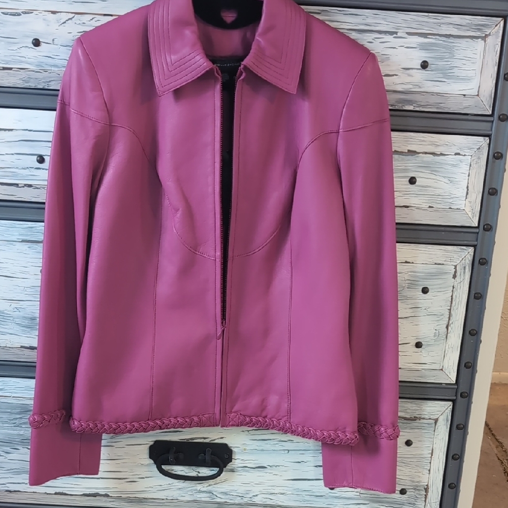 Juliana Callezione Lipstick Pink leather jacket